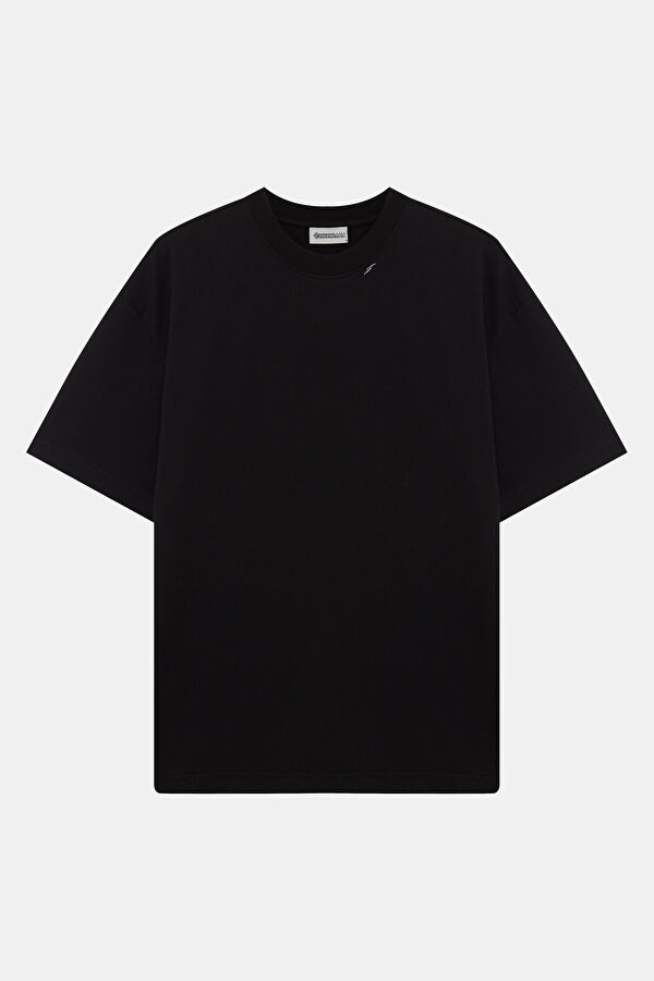 Black Crew Neck Embroidered Men's T-Shirt 4