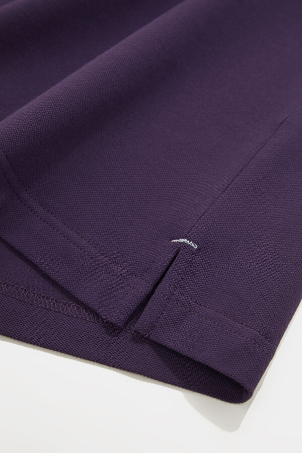 Purple Polo Neck Printed Tshirt 4