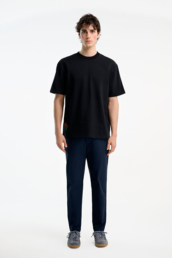 Black Crew Neck Printed Men's T-Shirt 3