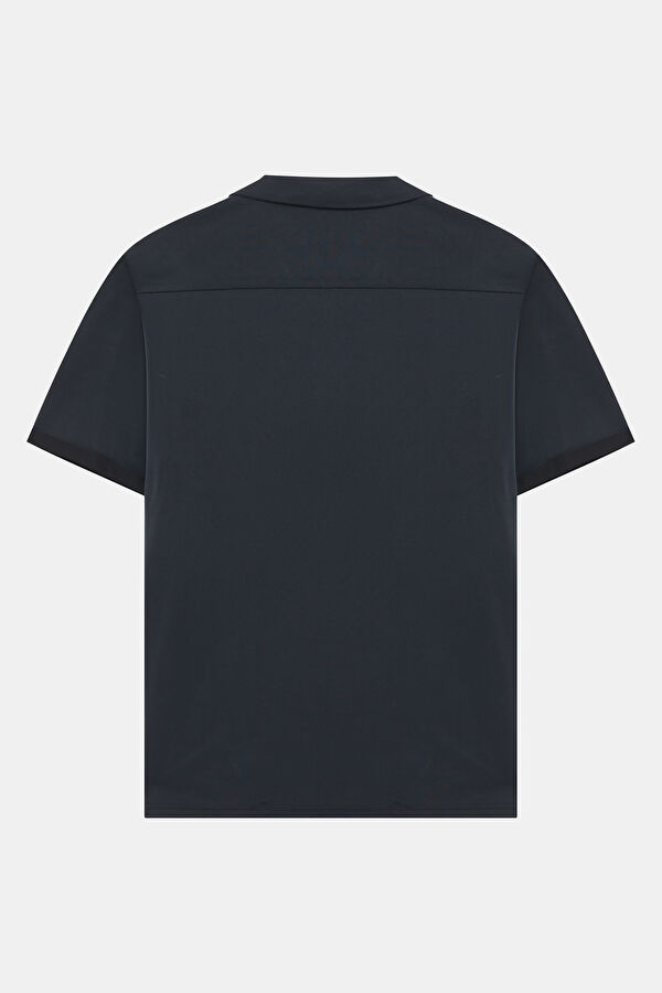 Black Resort Collar Men's Shirt 2