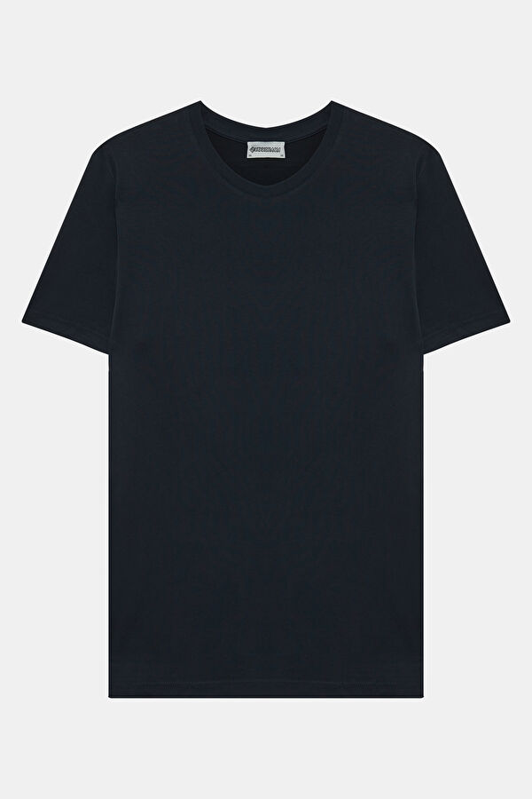 Siyah Bisiklet Yaka Erkek T-Shirt 5