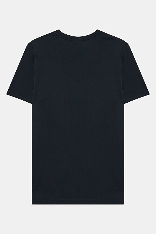 Siyah Bisiklet Yaka Erkek T-Shirt 6