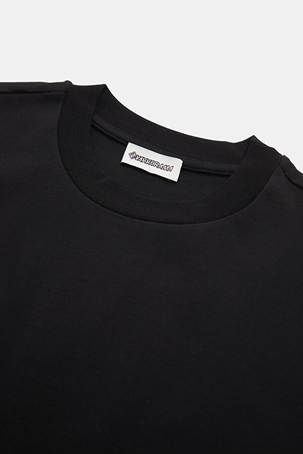 Black Crew Neck Printed Men's T-Shirt 6