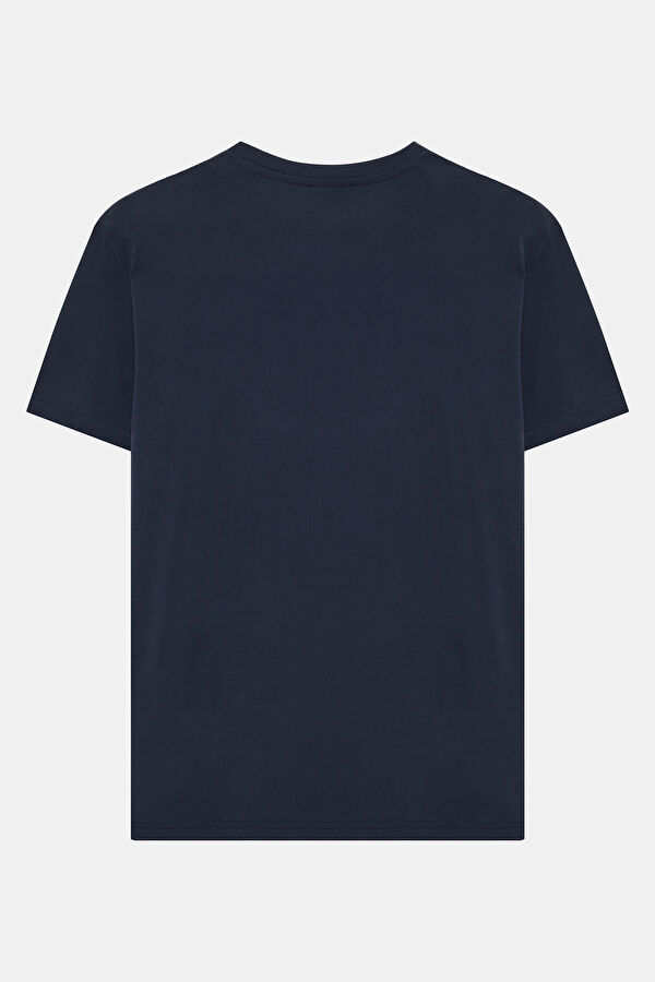 Navy Blue Crew Neck Men's T-Shirt 2