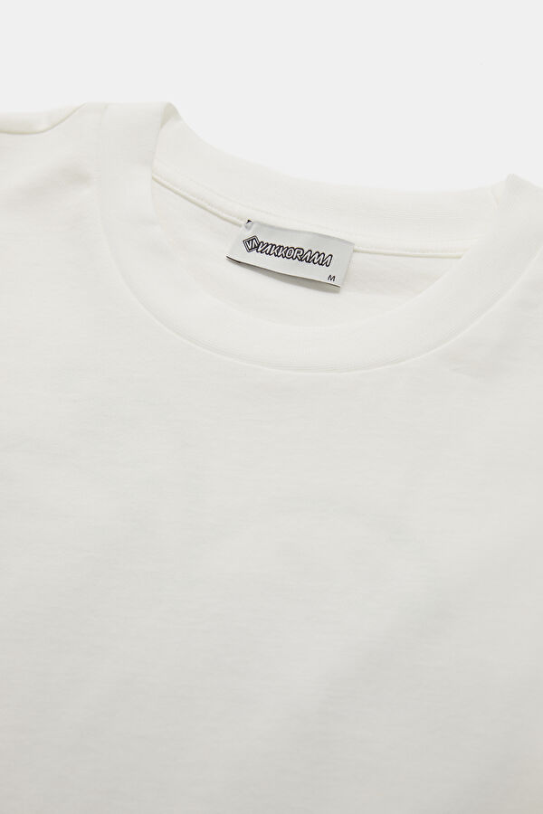White Crew Neck Printed Men's T-Shirt 3
