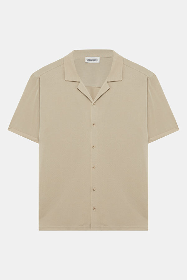 Stone Embellished Resort Collar Men's Shirt 4