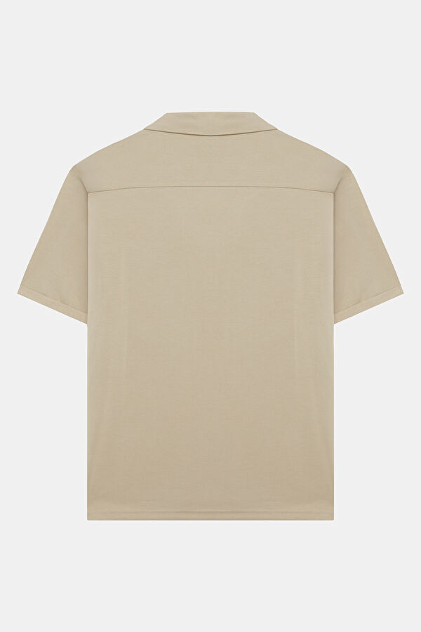 Stone Embellished Resort Collar Men's Shirt 5