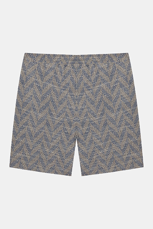 Indigo Patterned Men's Shorts 2