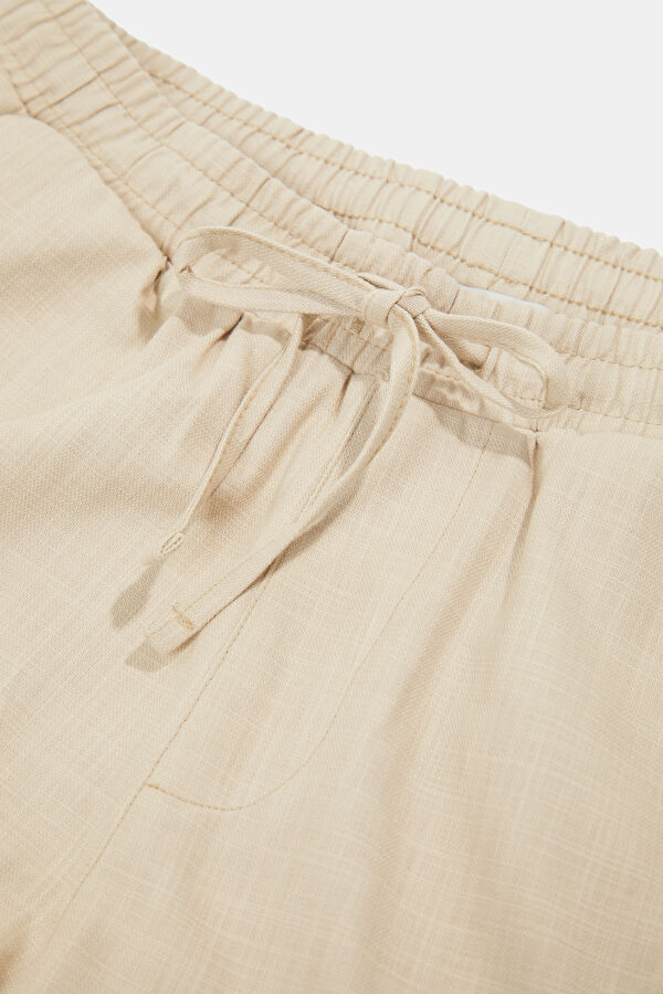 Natural Embroidered Men's Shorts 3
