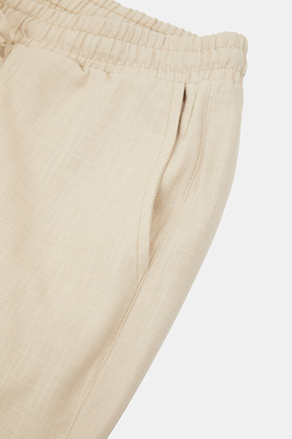 Natural Embroidered Men's Shorts 4