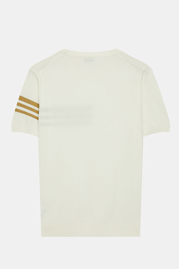 Ecru Crew Neck Men's T-Shirt 2