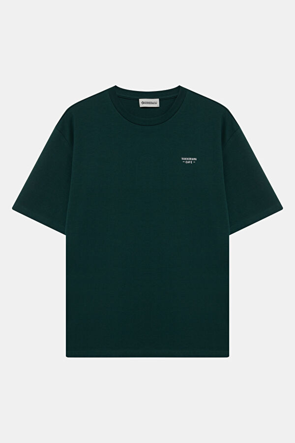 Green Crew Neck Printed T-Shirt