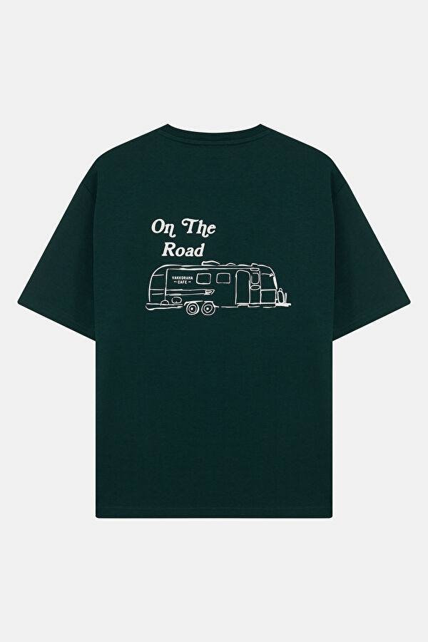 Green Crew Neck Printed T-Shirt 2