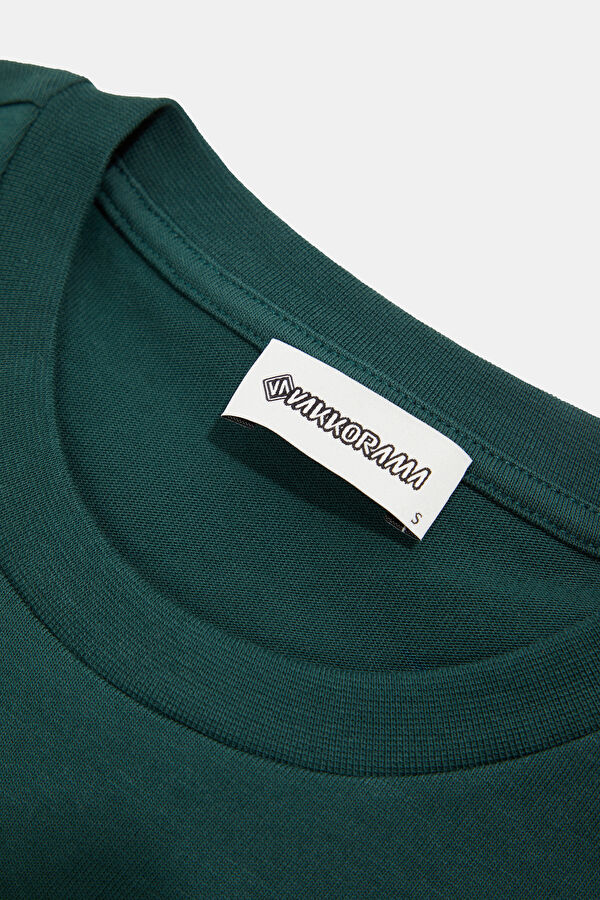 Green Crew Neck Printed T-Shirt 3