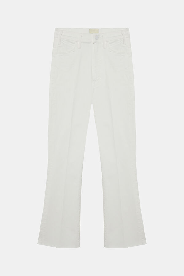 White Bootcut Women's Trousers
