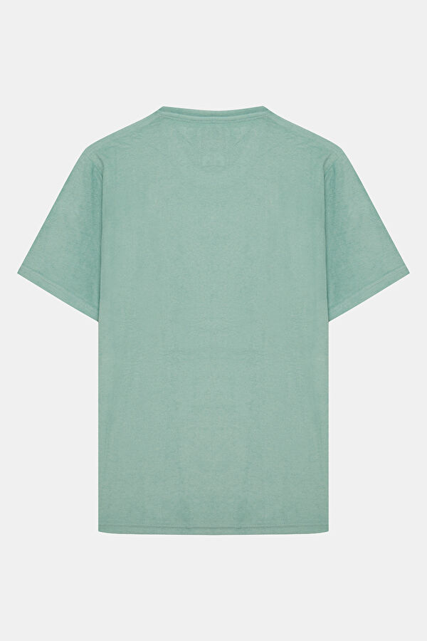 Relax Fit Green Crew Neck Men's T-Shirt 2