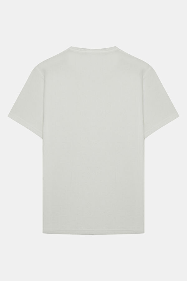 Relax Fit White Crew Neck Men's T-Shirt 2