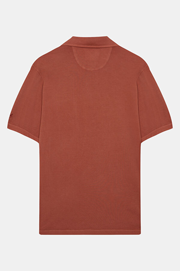 Relax Kalıp Kiremit Polo Yaka Erkek T-Shirt 2