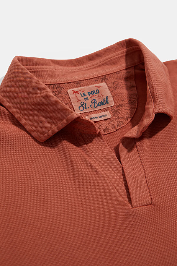 Relax Kalıp Kiremit Polo Yaka Erkek T-Shirt 3