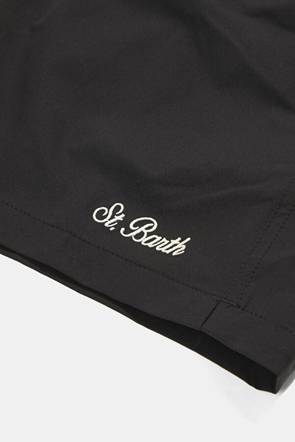 Men's Swimsuit with Black Pattern and Elastic Waistband 5