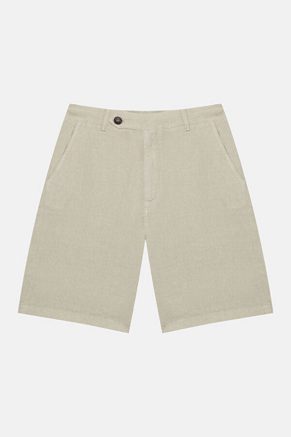 Gray Linen Men's Shorts