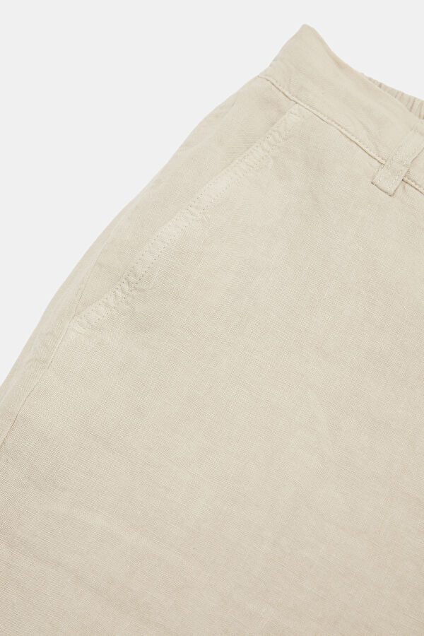 Gray Linen Men's Shorts 4