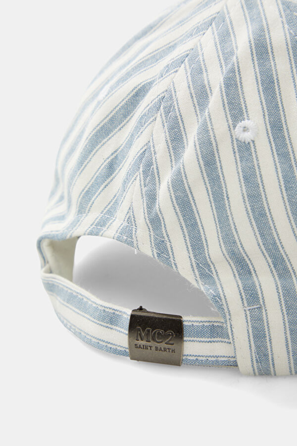 Baseball N Striped Blue Hat 3