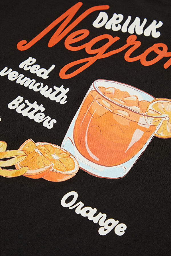 Portland Drink Negroni Men's Black T-Shirt 6