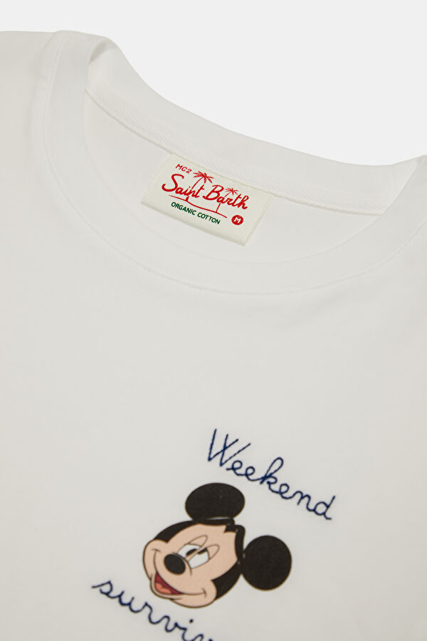 Portofino Mickey Survivor Erkek Beyaz T-Shirt 3