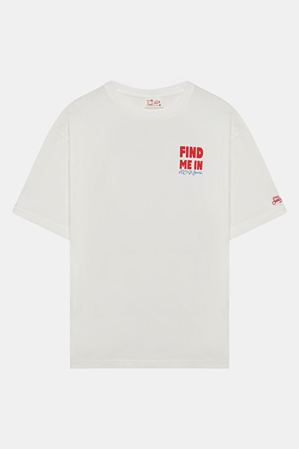 Delmar Find Vacation Erkek Beyaz T-Shirt