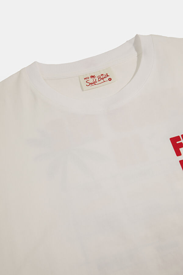 Delmar Find Vacation Erkek Beyaz T-Shirt 3