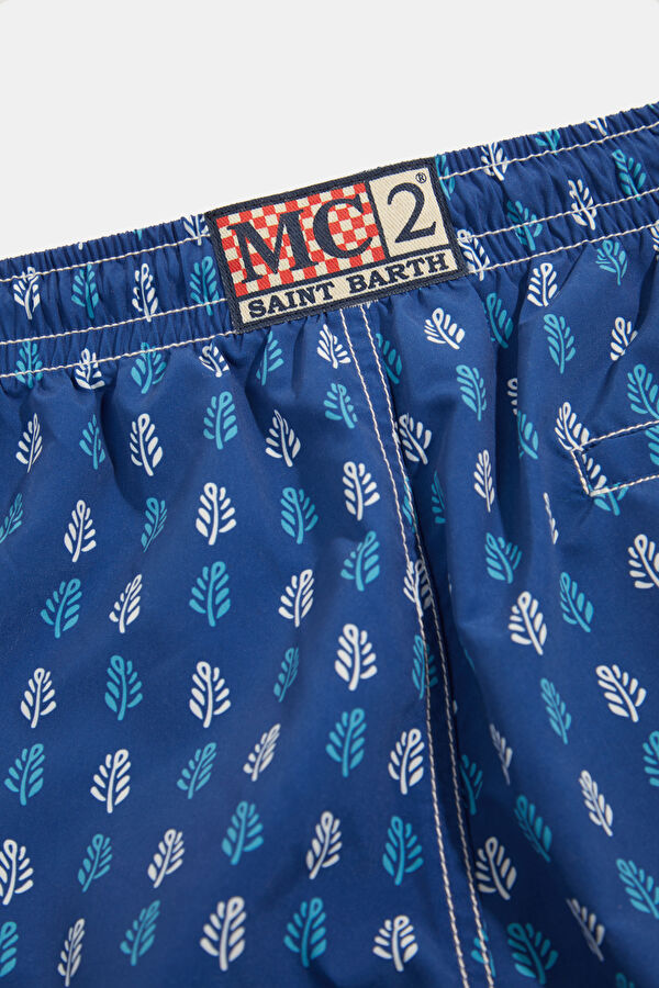 Caprese Batik Nature Patterned Men's Navy Swimsuit 6