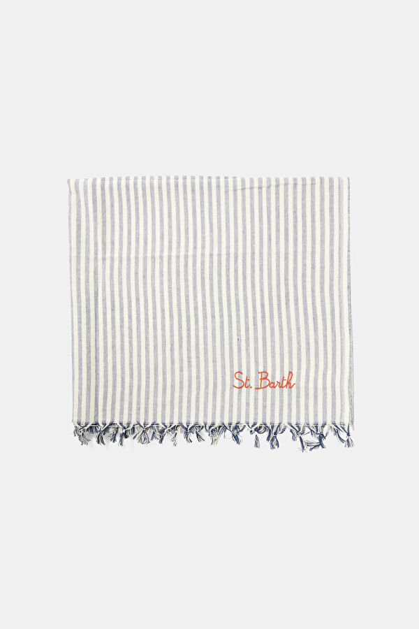 Foutas Light N Striped Men's Blue Towel