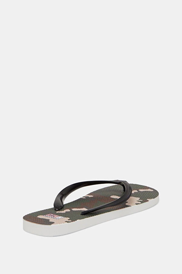 Tommy Camouflage Patterned Men's Khaki Slippers 3
