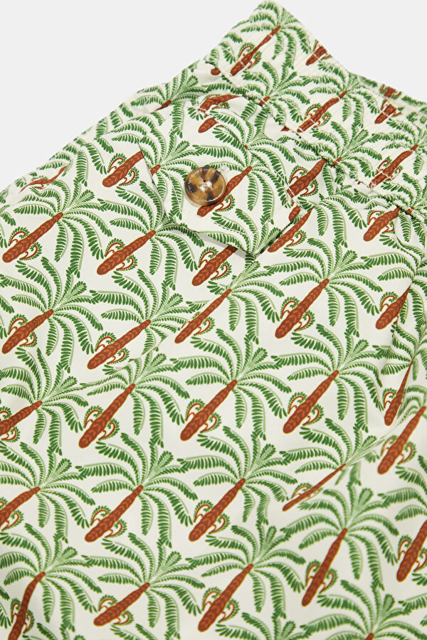 Lighting 70 Palm Pattern Men's Light Green Swimsuit 4