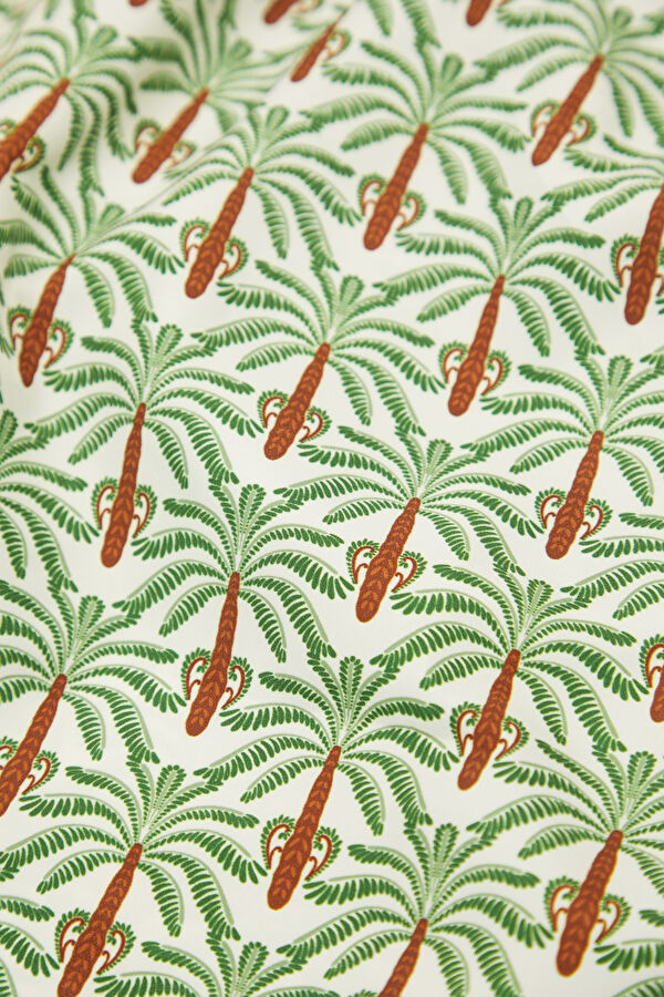 Lighting 70 Palm Pattern Men's Light Green Swimsuit 5