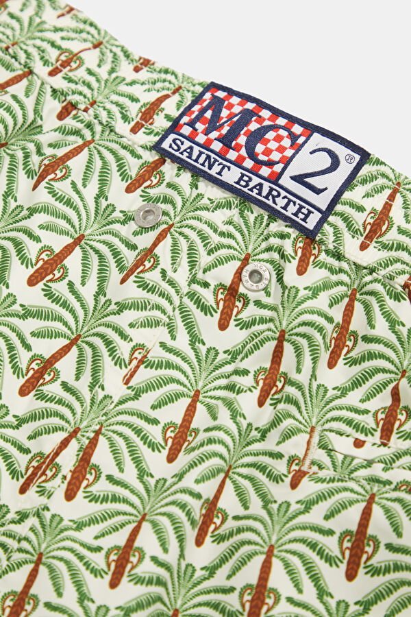 Lighting 70 Palm Pattern Men's Light Green Swimsuit 6