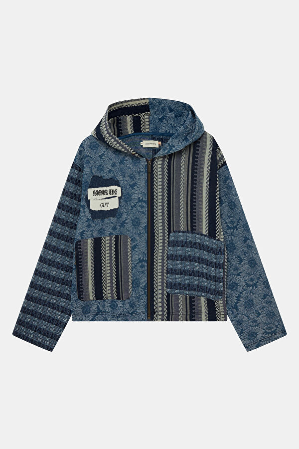 Indigo Zip-Up Men's Jacket