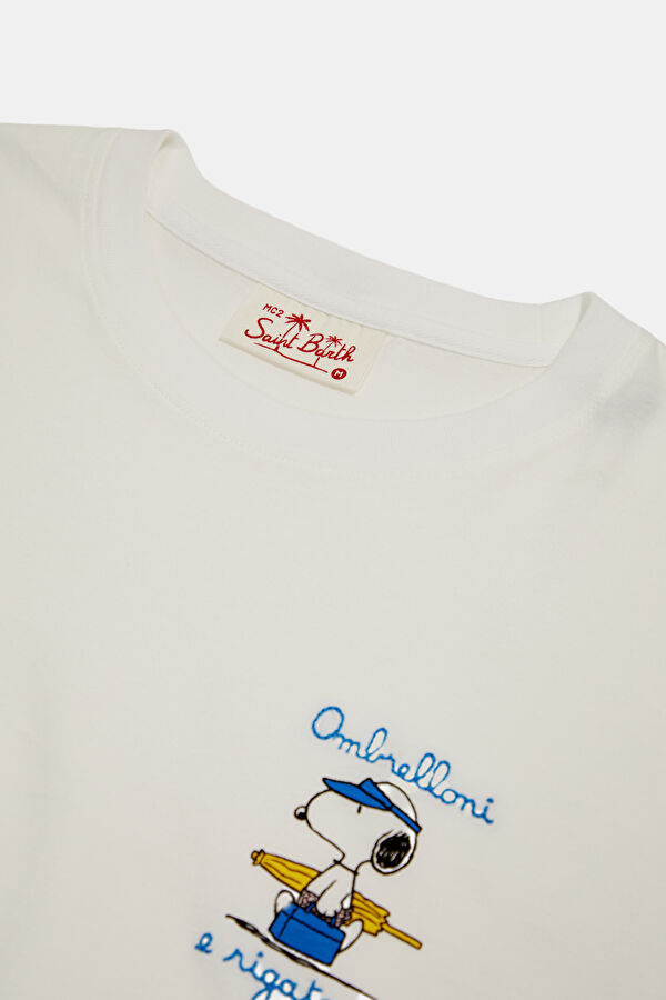 Portofino Snoopy Rigatoni Erkek Beyaz T-Shirt 3