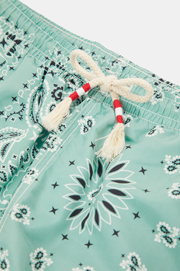 Caprese Bandanna Patterned Men's Mint Swimsuit 3