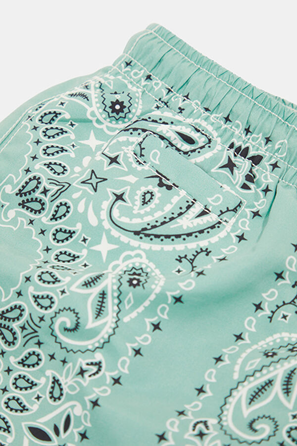 Caprese Bandanna Patterned Men's Mint Swimsuit 4
