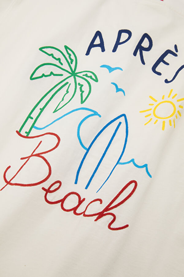 Portland Apres Beach Summer Erkek Beyaz T-Shirt 4