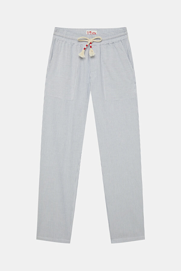 Calais Oxford Striped Men's Light Blue Trousers