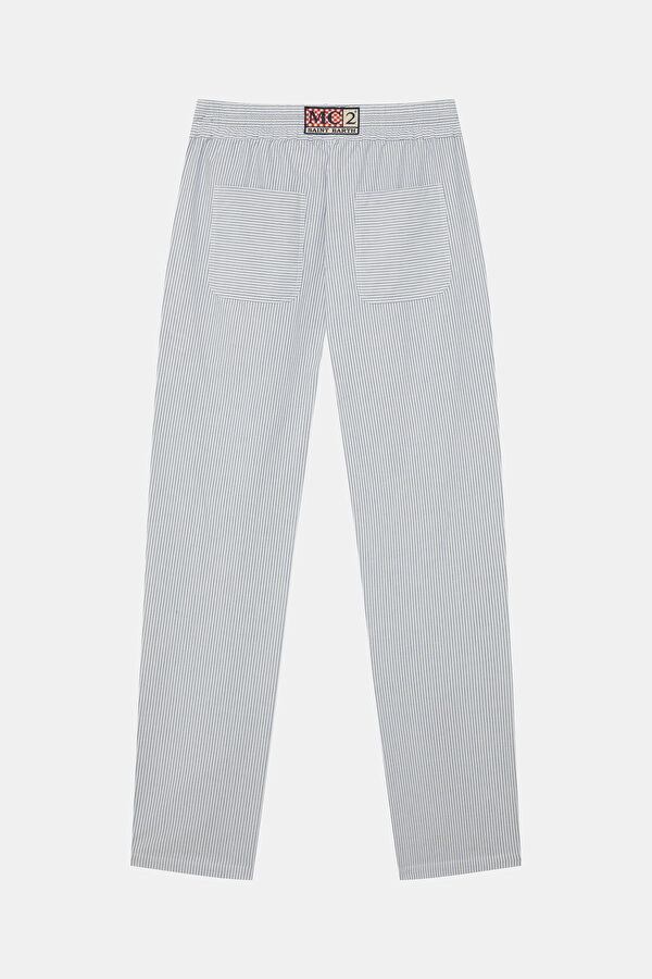 Calais Oxford Striped Men's Light Blue Trousers 2