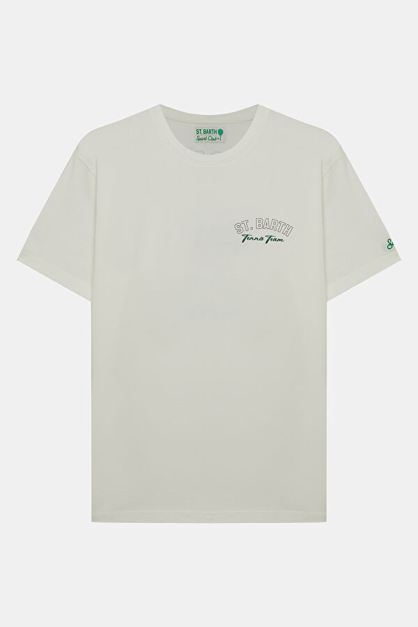 Portland Snoopy Tennis Men's Cream T-Shirt 2