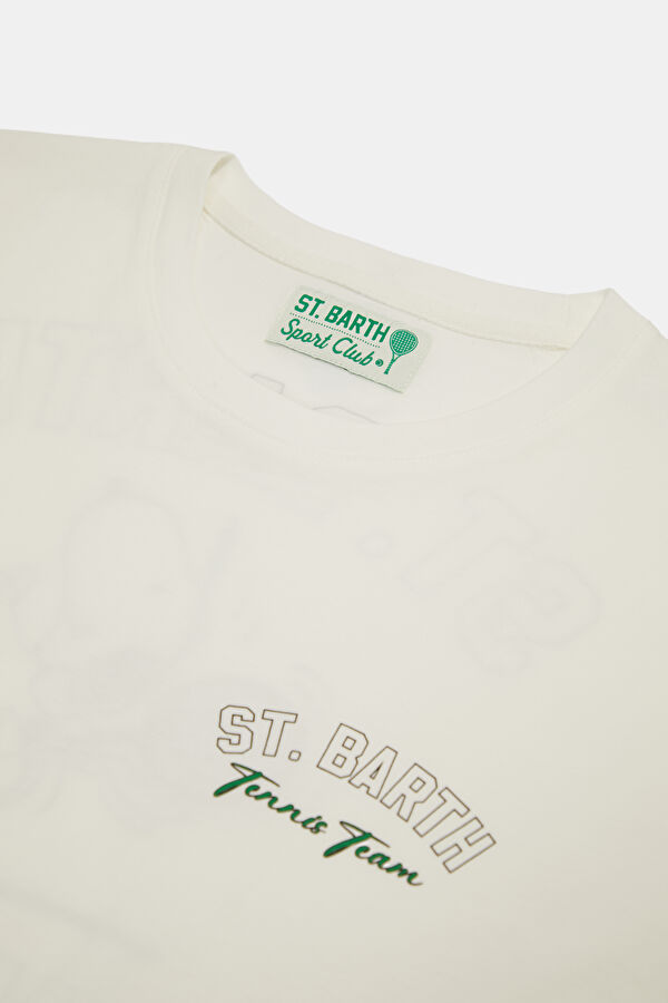 Portland Snoopy Tennis Men's Cream T-Shirt 3