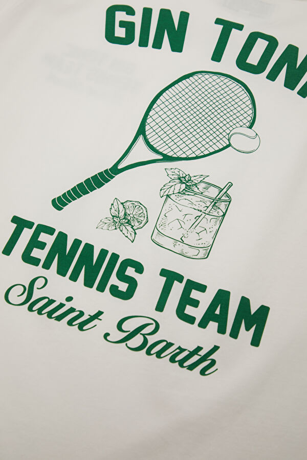 Portland Gin Tonic Tennis Men's White T-Shirt T-Shirt 4