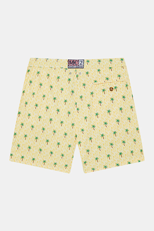 Lighting Micro Stretch Palm Print Men's Swim Shorts 2