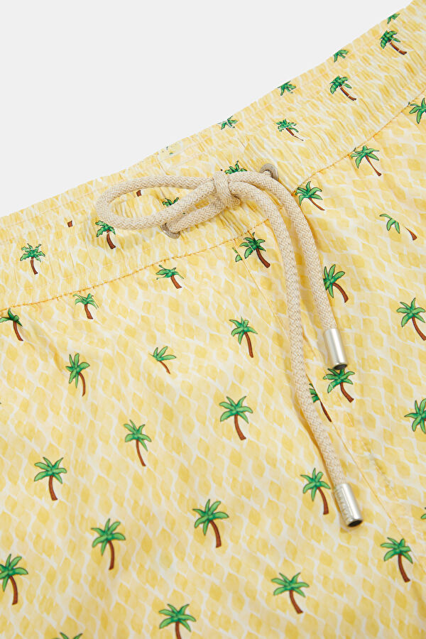 Lighting Micro Stretch Palm Print Men's Swim Shorts 3