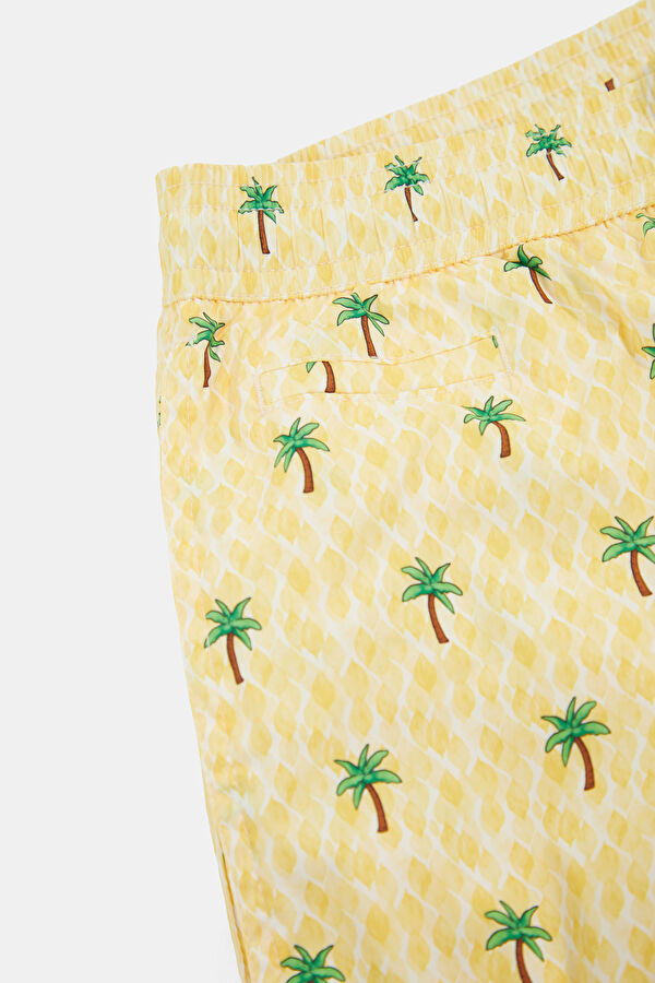Lighting Micro Stretch Palm Print Men's Swim Shorts 4